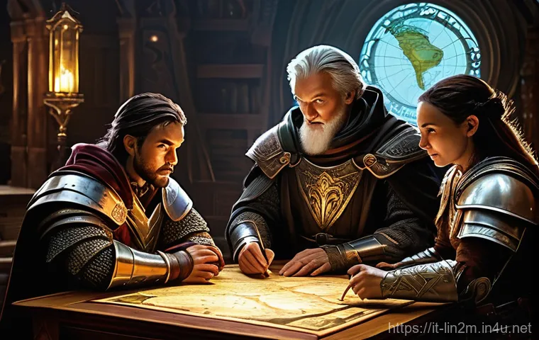 리니지2M 게임 내 버그 보고 - **Prompt:** "A vibrant, illustrative fantasy image featuring a Dwarven Artificer, male, with a neatl...