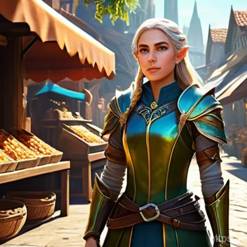 리니지2M 아이템 복구 요청 방법 - **Prompt 1: "A detailed, full-body shot of a female Elven Archer from a high-fantasy MMORPG, standin...