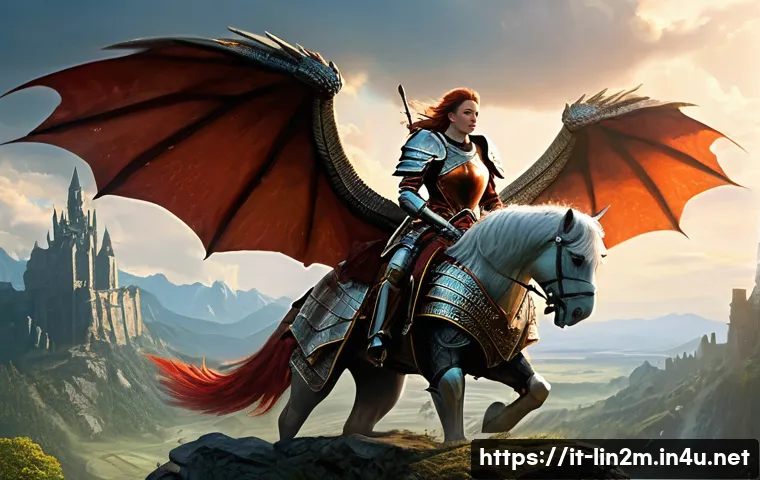 리니지2M 유료 상품 분석 - **Prompt 1: Epic Fantasy Exploration**
    "A majestic female knight, fully adorned in gleaming, int...