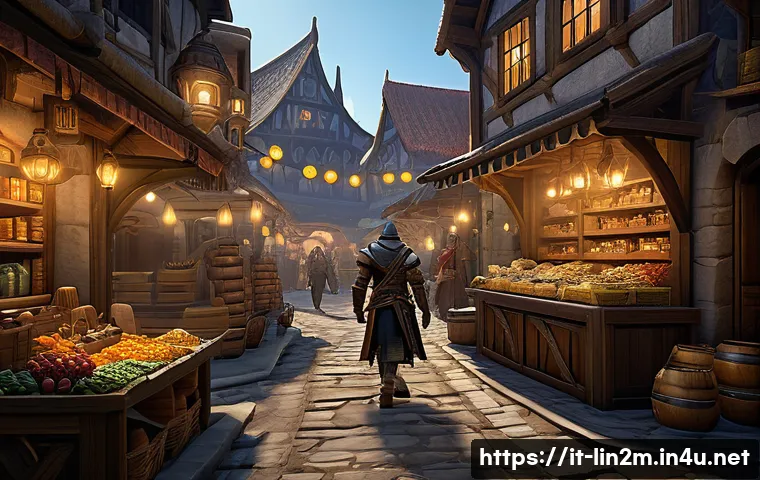 리니지2M 아데나 사용 꿀팁 - A detailed fantasy-themed gaming scene featuring a player character in stylish, non-revealing armor ...